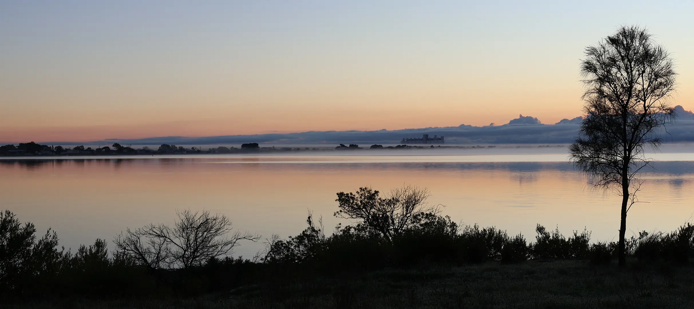 Boat rigging in water.